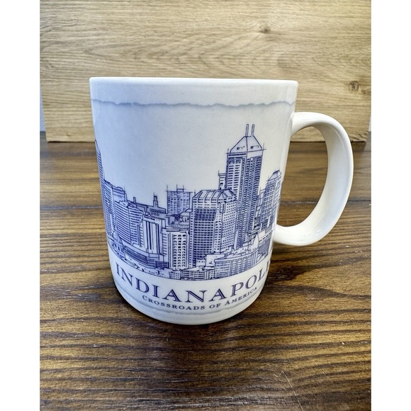 Starbucks Other - Starbucks Architectural Series 2006 INDIANAPOLIS City Coffee Mug 18oz Blue Print